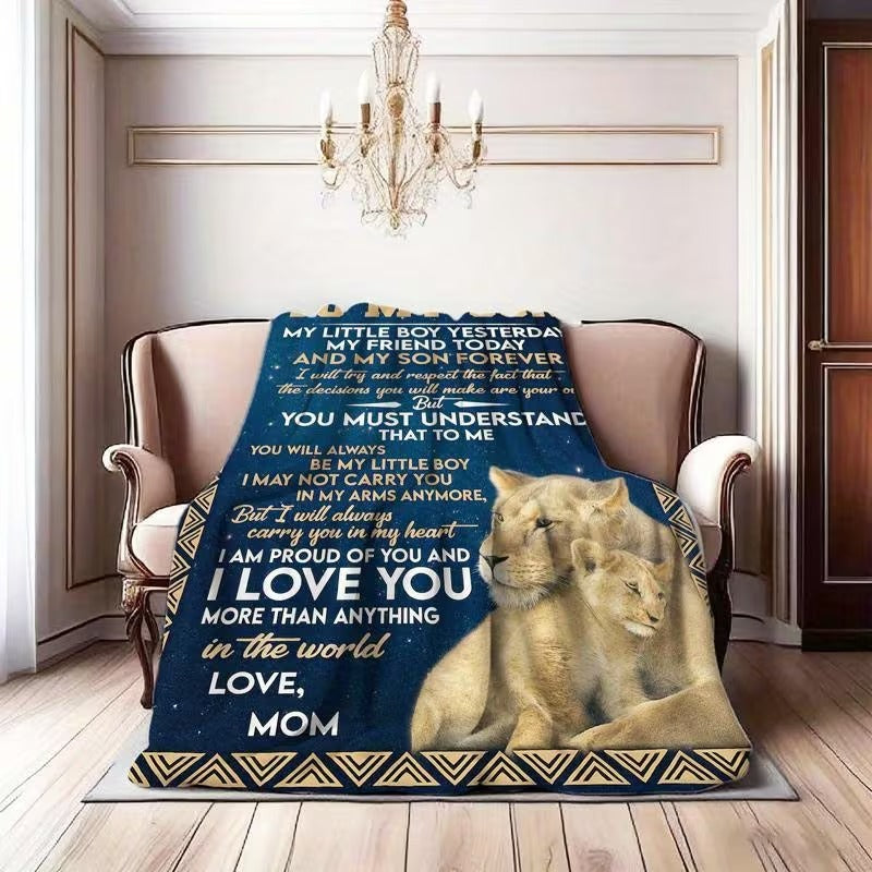 BLANKET FOR SON FROM MOM – COMFORT & WARMTH GIFT Sherpa Fleece Blanket