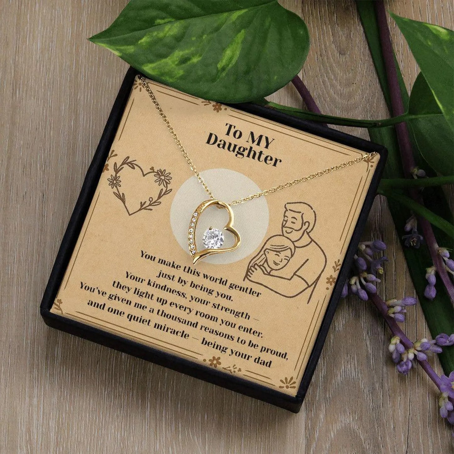 TO MY DAUGHTER - GIFT FROM DAD - Forever Love Necklace
