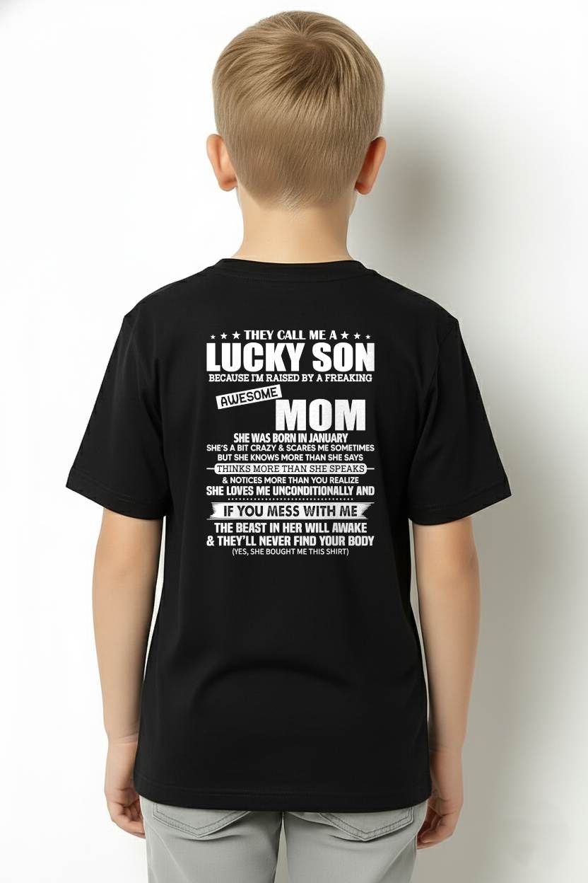 JANUARY - THEY CALL ME A LUCKY SON - Gift For Son From Mom - NINA01 (SKU2610-444-01)