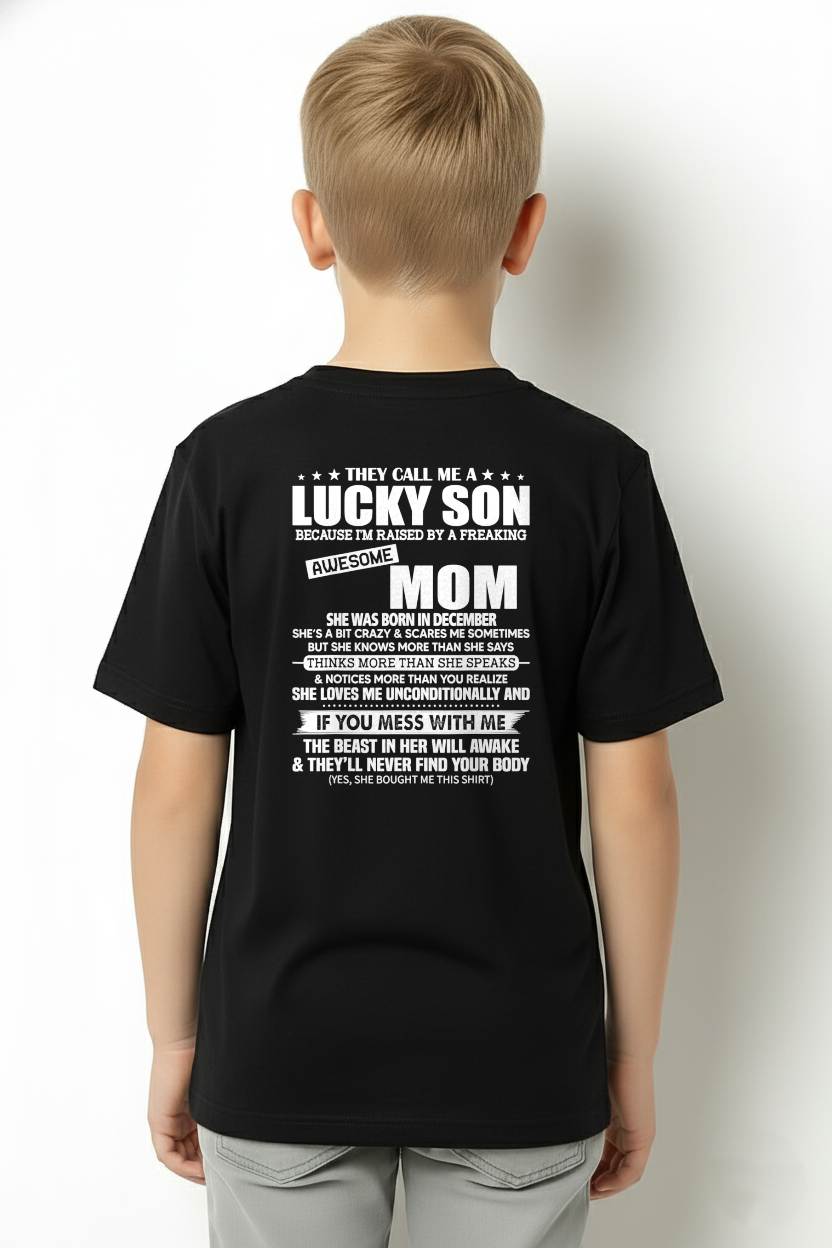 DECEMBER - THEY CALL ME A LUCKY SON - Gift For Son From Mom - NINA12 (SKU2610-444-12)