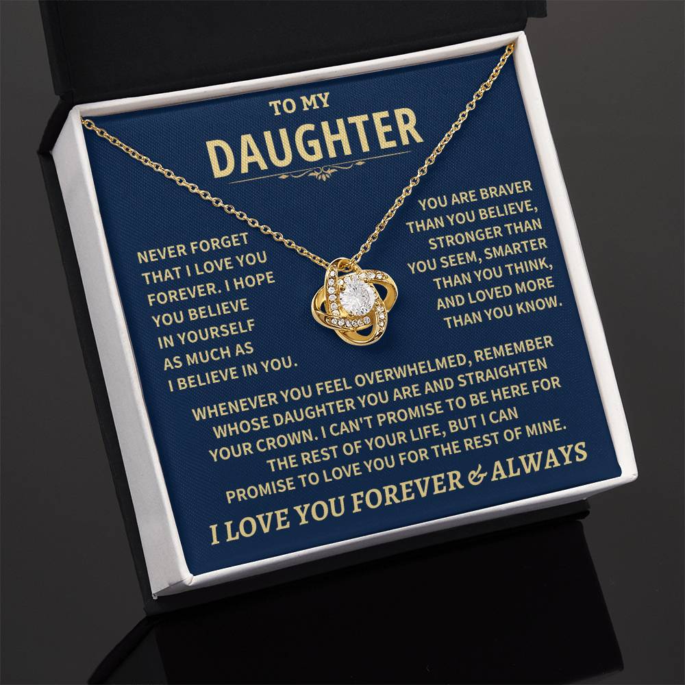 TO MY DAUGHTER FROM DAD - Premium Love Knot Necklace