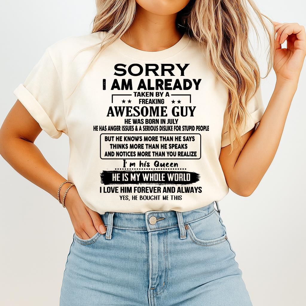 July - Awesome Guy - Perfect gift for your girlfriend or wife From Husband - NINA07 (SKUT08-11-07)