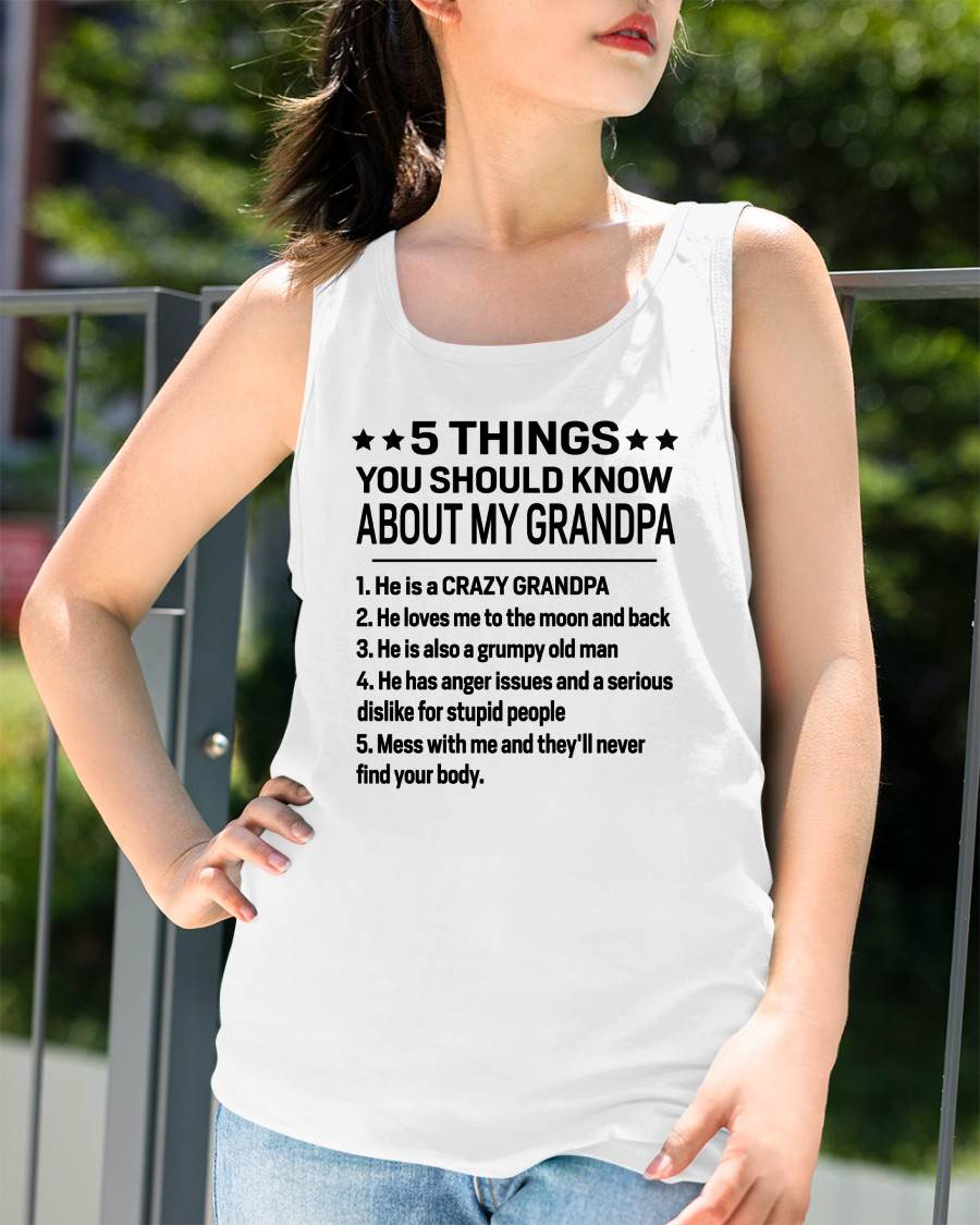 FIVE THINGS YOU SHOULD KNOW ABOUT MY GRANDPA - GIFT FROM GRANDPA - NINA00 (SKU2603-134-00)