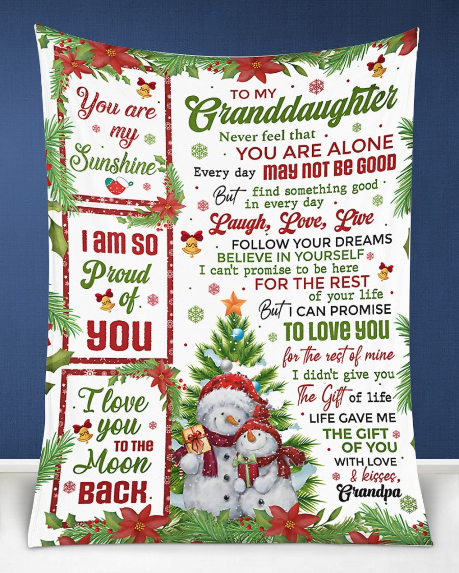BLANKET FOR GRANDDAUGHTER – COMFORT & WARMTH CHRISTMAS GIFT FROM GRANDPA Sherpa Fleece Quilt Blanket NINA00 (SKUB10-184)