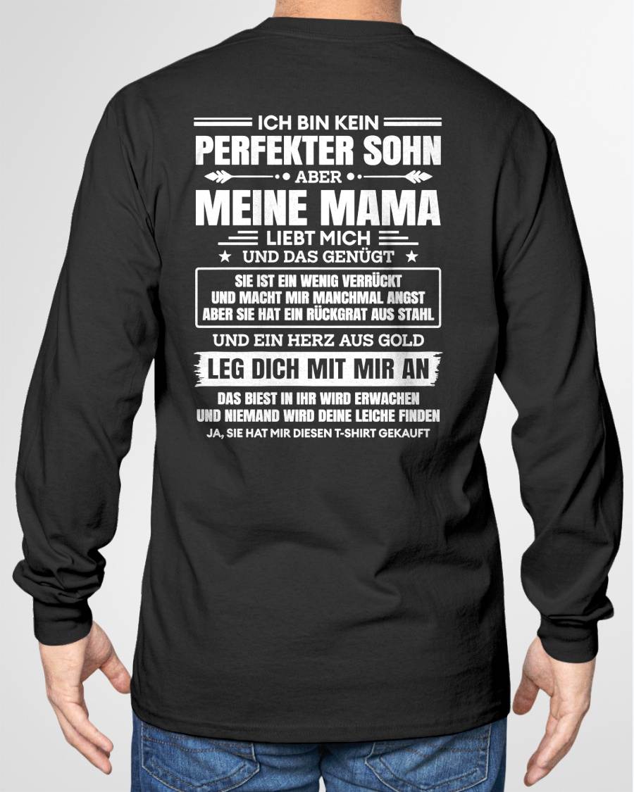 ICH BIN KEIN PERFEKTER SOHN ABER MEINE MAMA LIEBT MICH UND DAS GENÜGT – Das perfekte Geschenk für deinen Sohn (SKU2610-99)