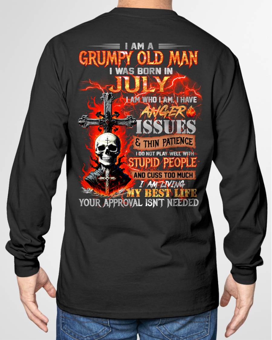 JULY – I DO NOT PLAY WELL WITH STUPID PEOPLE AND I CUSS TOO MUCH – MAN TEE - NINA07 (SKU12-319-07)