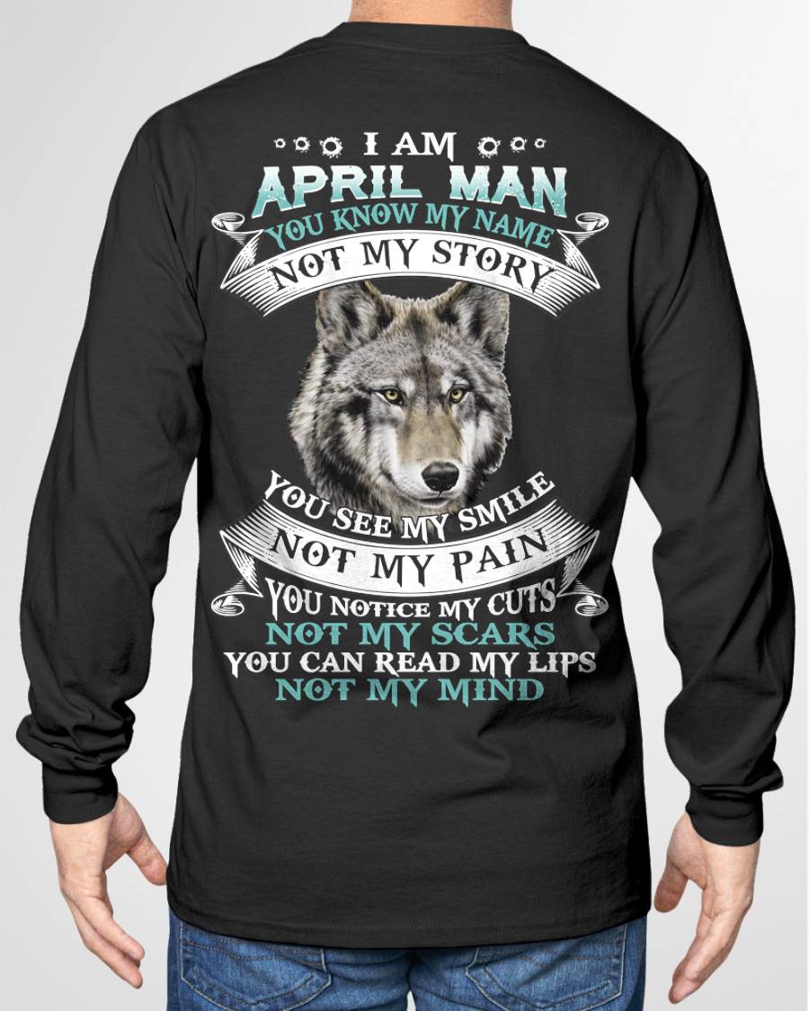 APRIL - YOU NOTICE MY CUTS NOT MY SCARS YOU CAN READ MY LIPS NOT MY MIND - MAN TEE - NINA04 (SKU26T-01182-04)