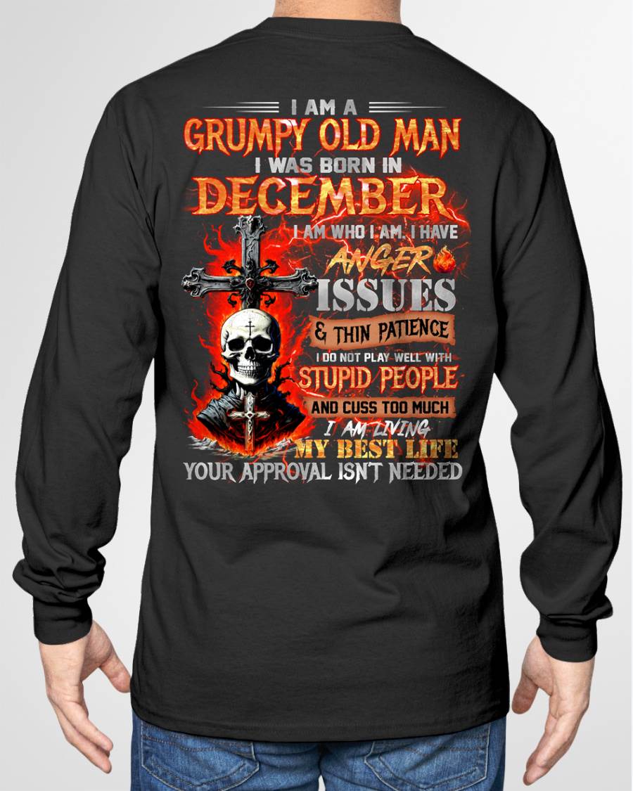 DECEMBER – I DO NOT PLAY WELL WITH STUPID PEOPLE AND I CUSS TOO MUCH – MAN TEE - NINA12 (SKU12-319-12)