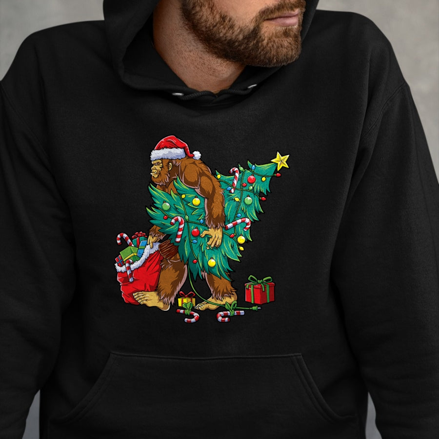 Most Wonderful Christmas Co Bigfoot Christmas Tree Lights Xmas Boys Men Sasquax T-Shirt - Christmas Unisex T-Shirt/Hoodie/Sweatshirt - NINA00