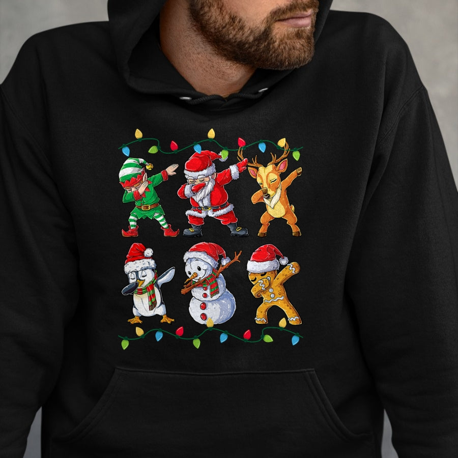 Dabbing Santa Elf Friends Christmas Boys Girls Men Xmas Dab T-Shirt - Christmas Unisex T-Shirt/Hoodie/Sweatshirt - NINA00