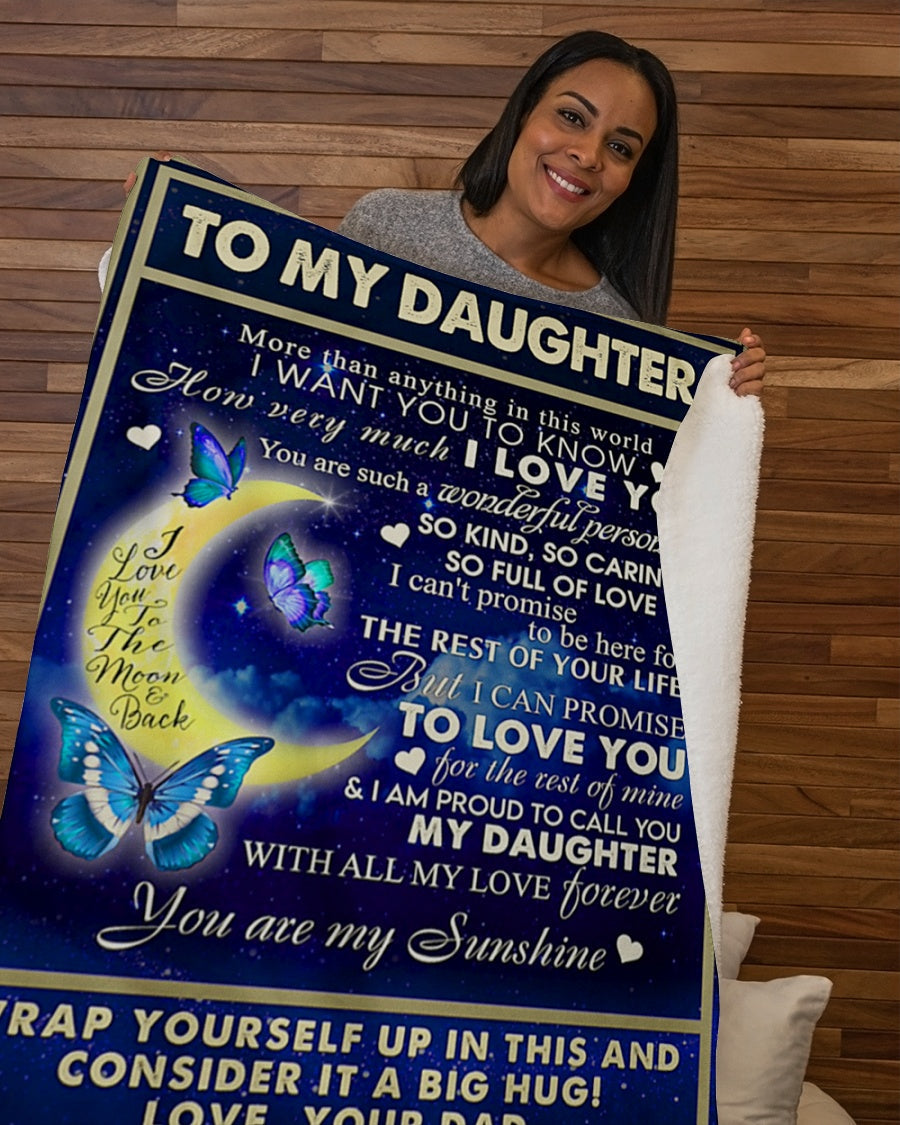 Special gift for your daughter blanket - from Dad