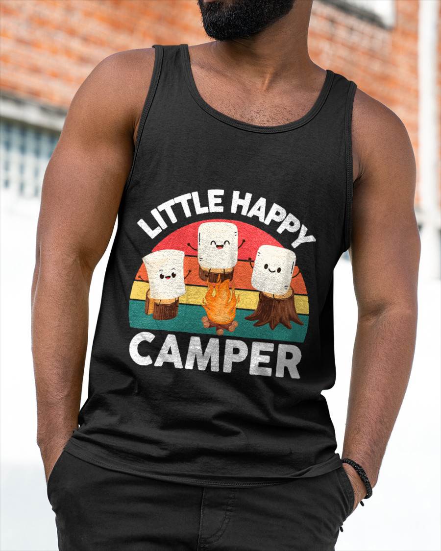 Happy Marshmallow Camper-Shirt Toddler Cute Camping T-Shirt