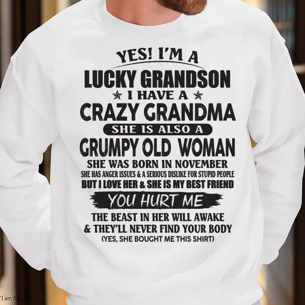 NOVEMBER - LUCKY GRANDSON OF CRAZY GRANDMA - FROM GRANDMA - NINA11 (SKU10-173-11)