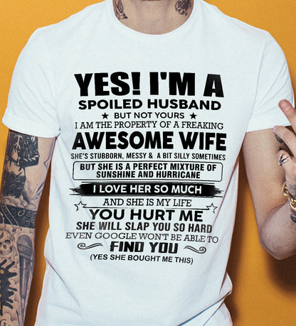 I'M A SPOILED HUSBAND BUT NOT YOURS - FROM WIFE - NINA00 (SKU12-283-00)