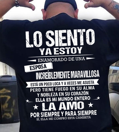 YA ESTOY ENAMORADO DE UNA ESPOSA INCREÍBLEMENTE MARAVILLOSA - Regalo especial para tu novio o esposo - NINA00 (SKU2605-328-00)