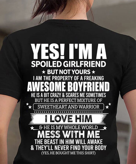 YES! I'M A SPOILED GIRLFRIEND - GIFT FROM BOYFRIEND/HUSBAND - NINA00 (SKU2606-265-00)
