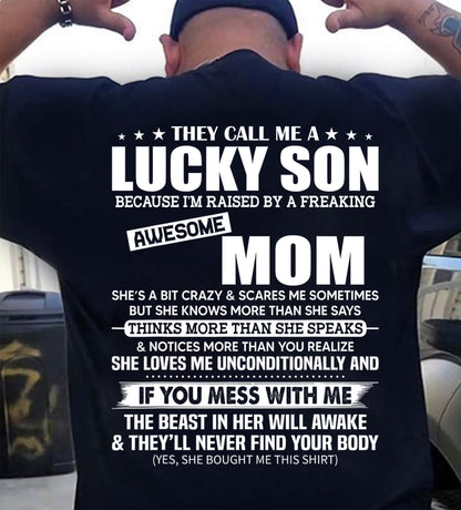 THEY CALL ME A LUCKY SON - Gift For Son From Mom - NINA00 (SKU2610-444-00)
