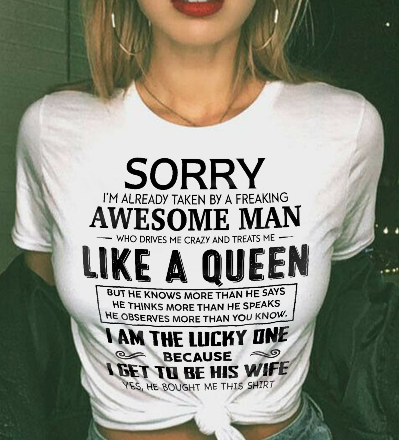 AN AWESOME MAN WHO DRIVES ME CRAZY AND TREATS ME LIKE A QUEEN - FROM HUSBAND - NINA00 (SKU26T-01286-00)