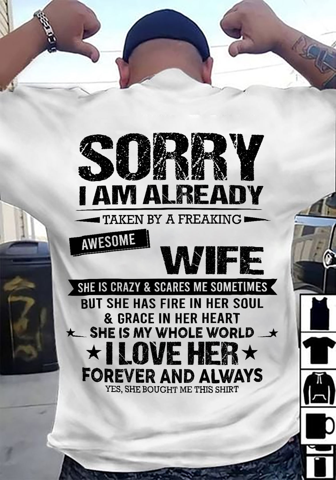 SORRY I AM ALREADY TAKEN BY A FREAKING AWESOME GIRL - FROM WIFE - NINA00 (SKU12-318-00)