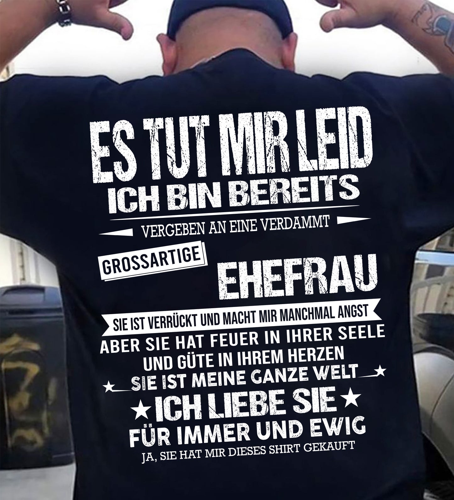 SIE IST MEINE GANZE WELT ICH LIEBE SIE FÜR IMMER UND EWIG -Das perfekte Geschenk für Ihren Ehemann - GER/NINA00 (SKU2605-350-00)
