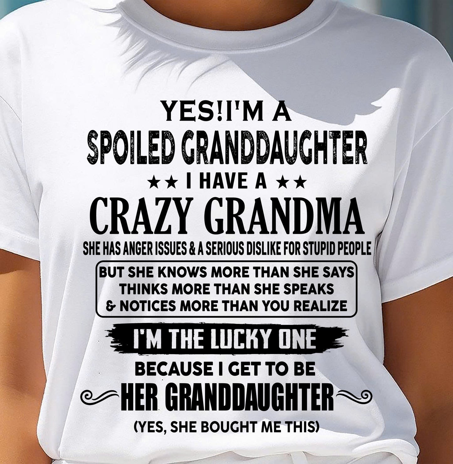 LUCKY GRANDDAUGHTER! - FROM GRANDMA - NINA00 (SKU12-119-00)