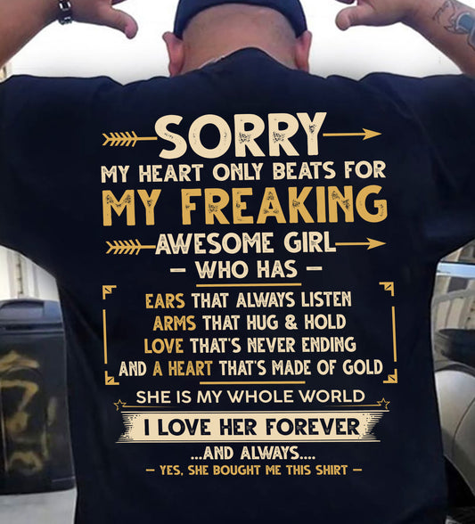 AWESOME GIRL WHO HAS EARS THAT ALWAYS LISTEN ARMS THAT HUG & HOLD - FROM WIFE - NINA00 (SKU2602-125-00)