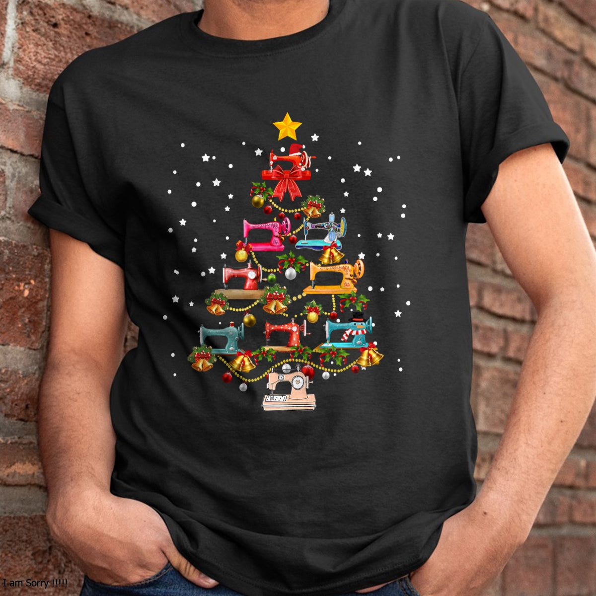 Funny Sewing Machine Christmas Tree Christmas Ornament Women T-Shirt - Christmas Unisex T-Shirt/Hoodie/Sweatshirt - NINA00