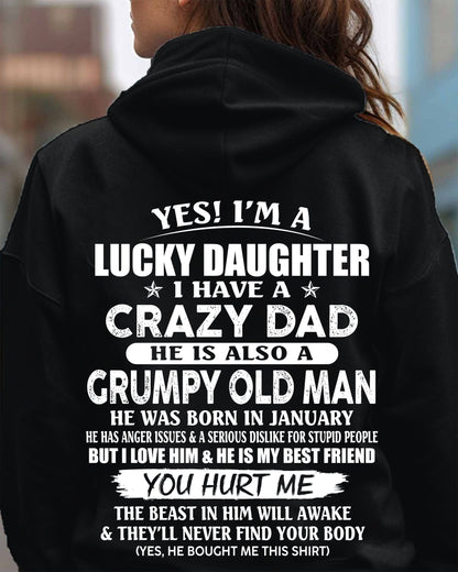 January - Awesome Grumpy Old Dad - Special gift for your daughter From Dad - NINA01 (SKU10-50-01)