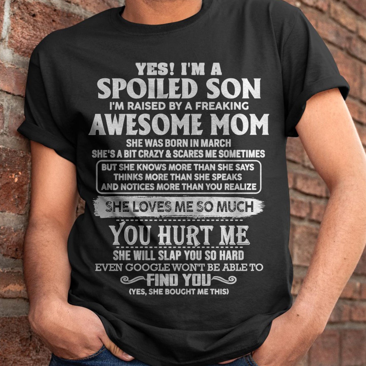 March - Awesome Mom - Perfect Gift For Spoiled Son From Mom - NINA03 (SKU05-47-03)