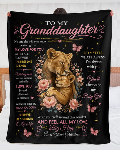 Special Gift For Your Granddaughter Blanket - From Grandma (SKU2608-122)