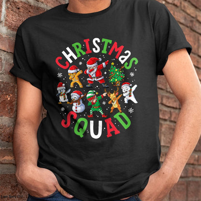 Christmas Squad Santa Dabbing Elf Family Matching Pajamas T-Shirt - Christmas Unisex T-Shirt/Hoodie/Sweatshirt - NINA00