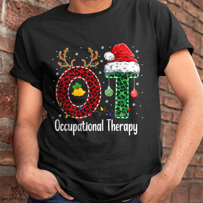 Occupational Therapy Christmas santa hat OT Therapist T-Shirt - Christmas Unisex T-Shirt/Hoodie/Sweatshirt - NINA00
