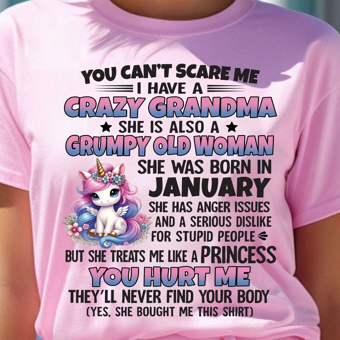 JANUARY - YOU CAN'T SCARE ME - GIFT FROM GRANDMA - NINA01 (SKU09-106-01)