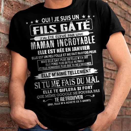 JANVIER - FILS GÂTÉ – CADEAU DE MAMAN - NINA01 (SKU26T-0172-01)