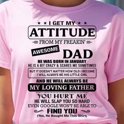 JANUARY - I WILL ALWAYS BE HIS LITTLE GIRL AND HE WILL ALWAYS BE MY LOVING FATHER - FROM DAD - NINA01 (SKU2605-120-01)