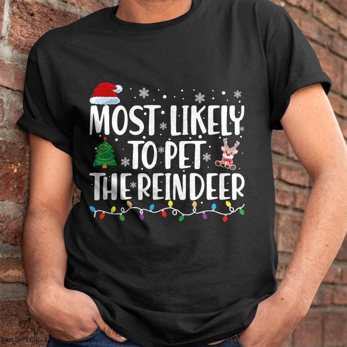 Most Likely To Pet The Reindeer Family Matching Christmas T-Shirt - Christmas Unisex T-Shirt/Hoodie/Sweatshirt - NINA00