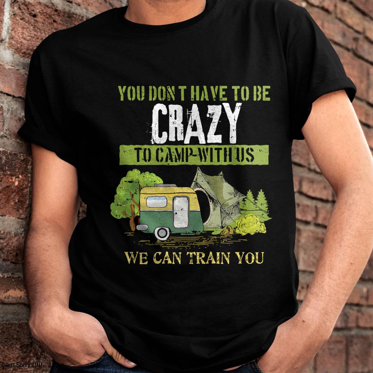 Funny Camping Lover Crazy Camping Joke Gift Design Idea Camping T-Shirt