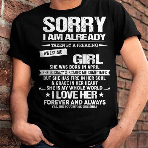 APRIL - SORRY I AM ALREADY TAKEN BY A FREAKING AWESOME GIRL - FROM WIFE - NINA04 (SKUNINA-T01-04)