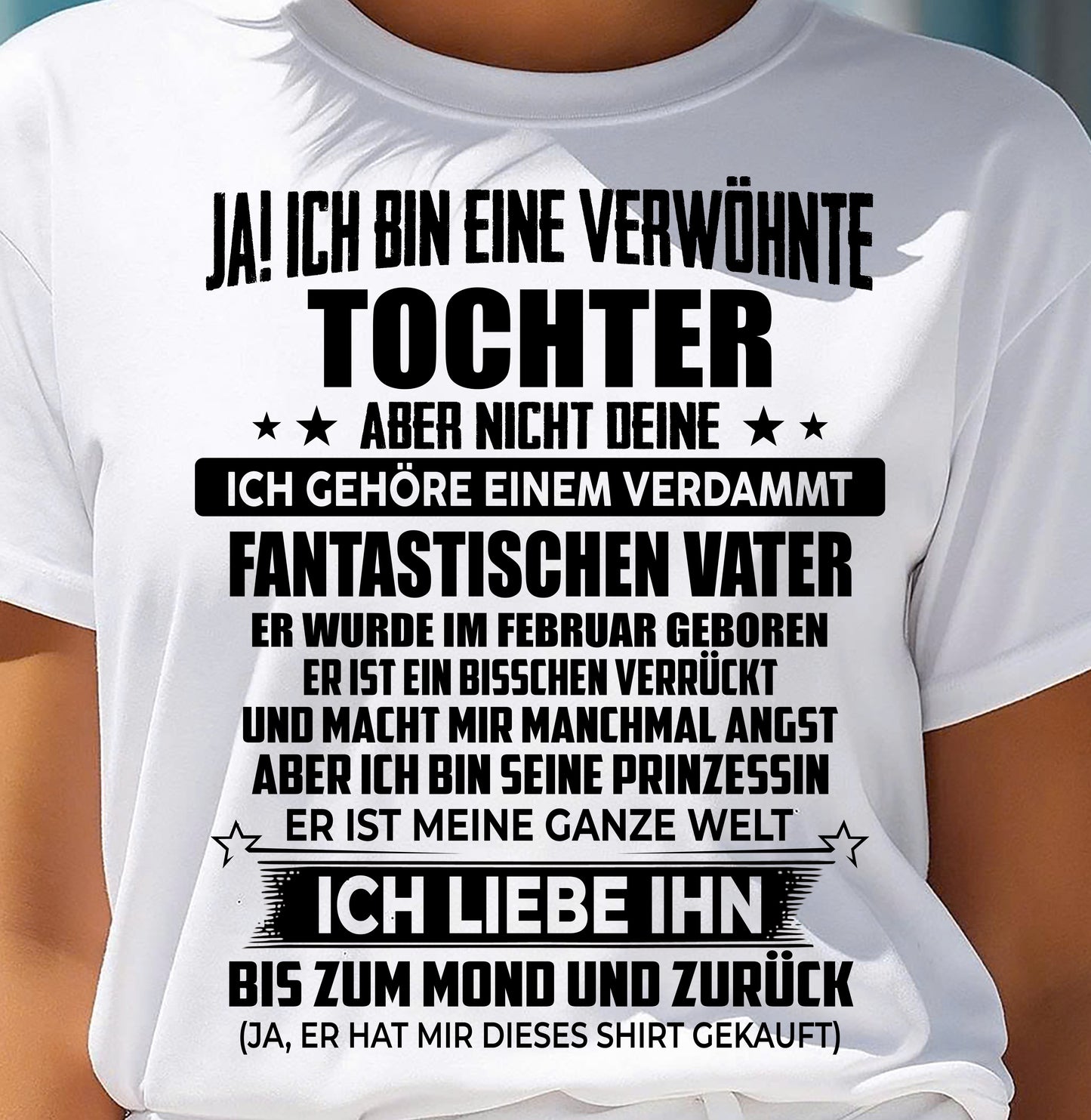 FEBRUAR - ICH GEHÖRE EINEM VERDAMMT FANTASTISCHEN VATER - Perfektes Geschenk für deine Tochter - GER/NINA02 (SKU2606-188-02)