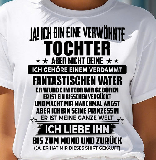 FEBRUAR - ICH GEHÖRE EINEM VERDAMMT FANTASTISCHEN VATER - Perfektes Geschenk für deine Tochter - GER/NINA02 (SKU2606-188-02)