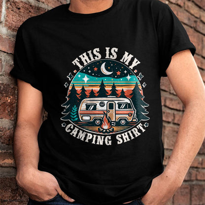 Funny Camper Hiking Nature Shirt This is My Camping Shirt T-Shirt