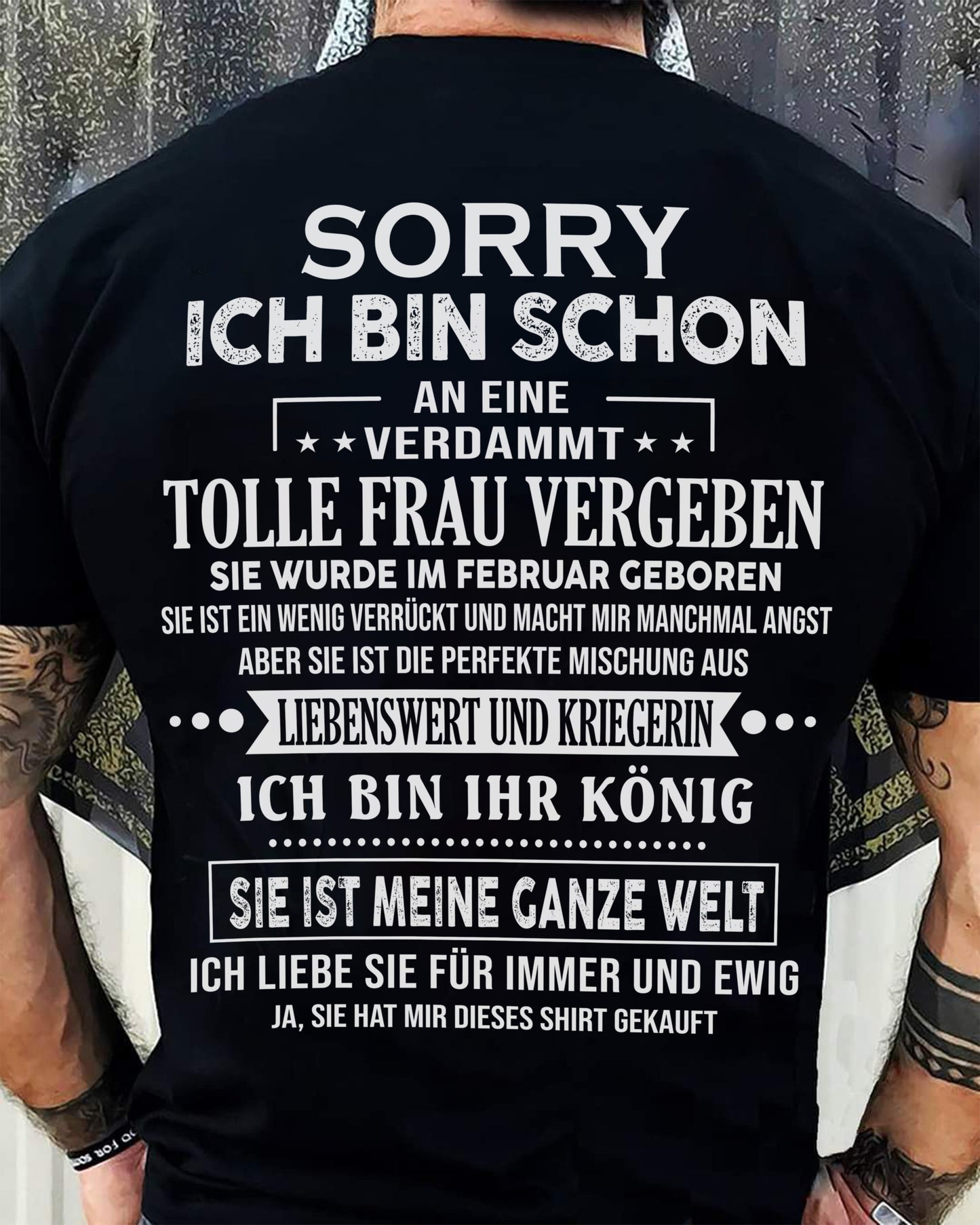 Sorry Mädels, ich bin vergeben – Meine Freundin ist verrückt und süß – Das perfekte Geschenk für deinen Freund - (SKU05-08-02) - NINA02