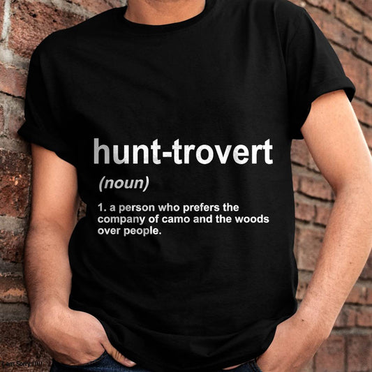Funny Hunting Shirts for Hunters Men, Hunt-trovert Hunting T-Shirt