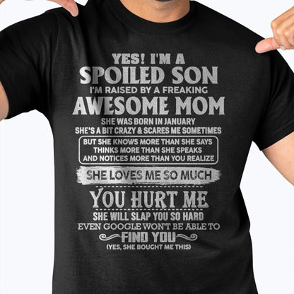 January - Awesome Mom - Perfect Gift For Your Spoiled Son From Mom - NINA01 (SKU05-47-01)