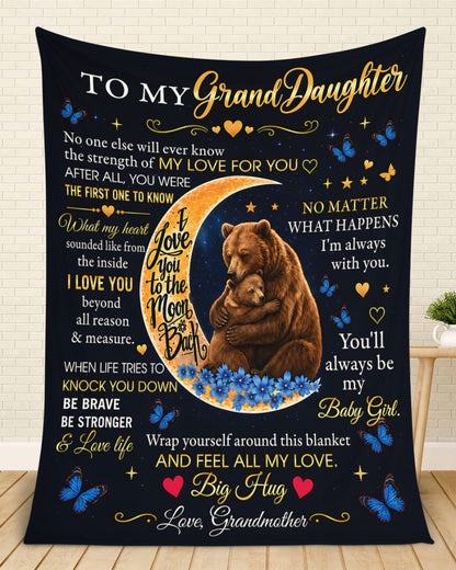 Special Gift For Your Granddaughter Blanket - From Grandma - NINA(SKU2609-128)