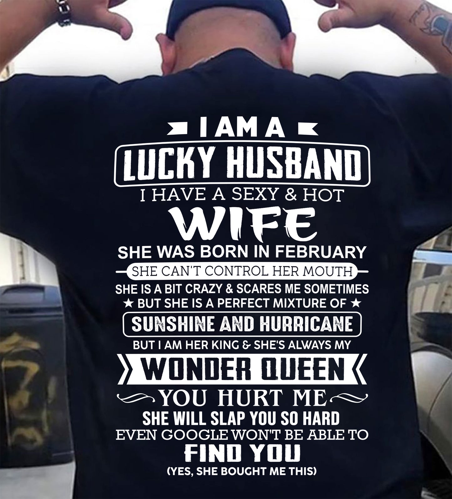 FEBRUARY - I AM A LUCKY HUSBAND I HAVE A SEXY & HOT WIFE  - FROM WIFE - NINA02 (SKU12-316-02)