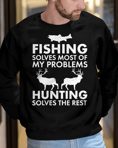 Funny Fishing and Hunting Gift Christmas Humor Hunter Cool T-Shirt Small
