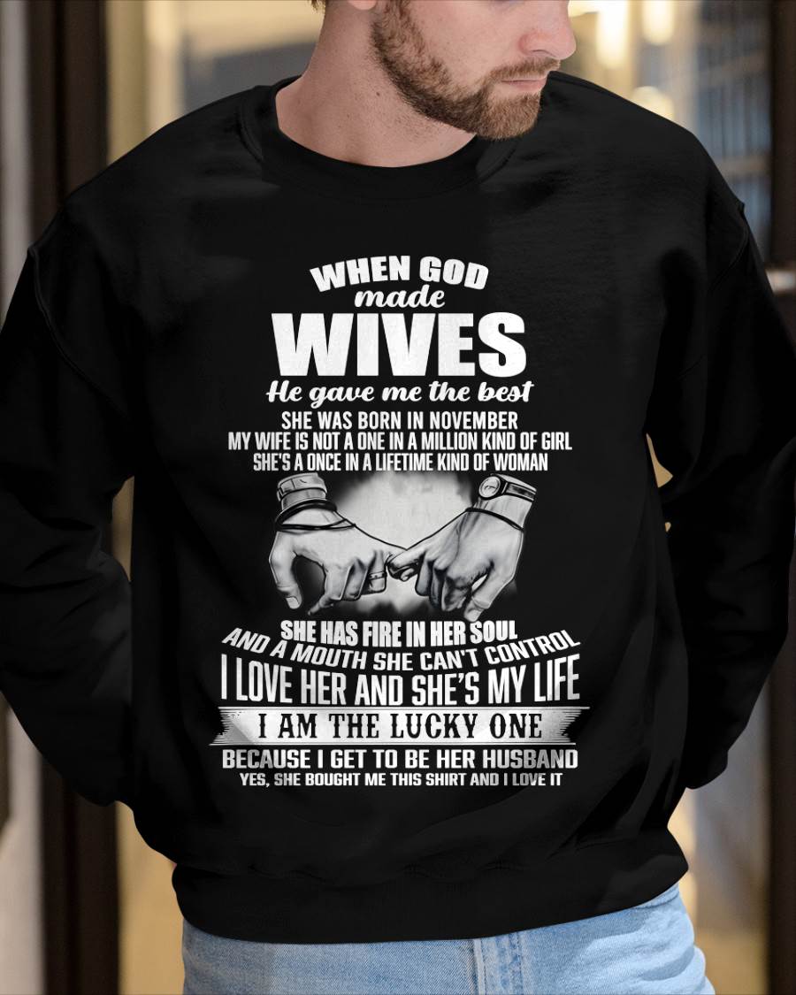 NOVEMBER - WHEN GOD MADE WIVES HE GAVE ME THE BEST - FROM WIFE - NINA11 (SKU26T-01-05-11)