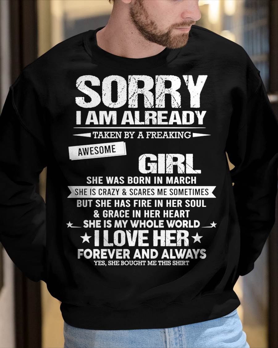 MARCH - SORRY I AM ALREADY TAKEN BY A FREAKING AWESOME GIRL - FROM WIFE - NINA03 (SKUNINA-T01-03)