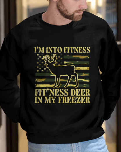 Hunting Im Into Fitness Fit Ness Deer Freezer - Hunting T-Shirt